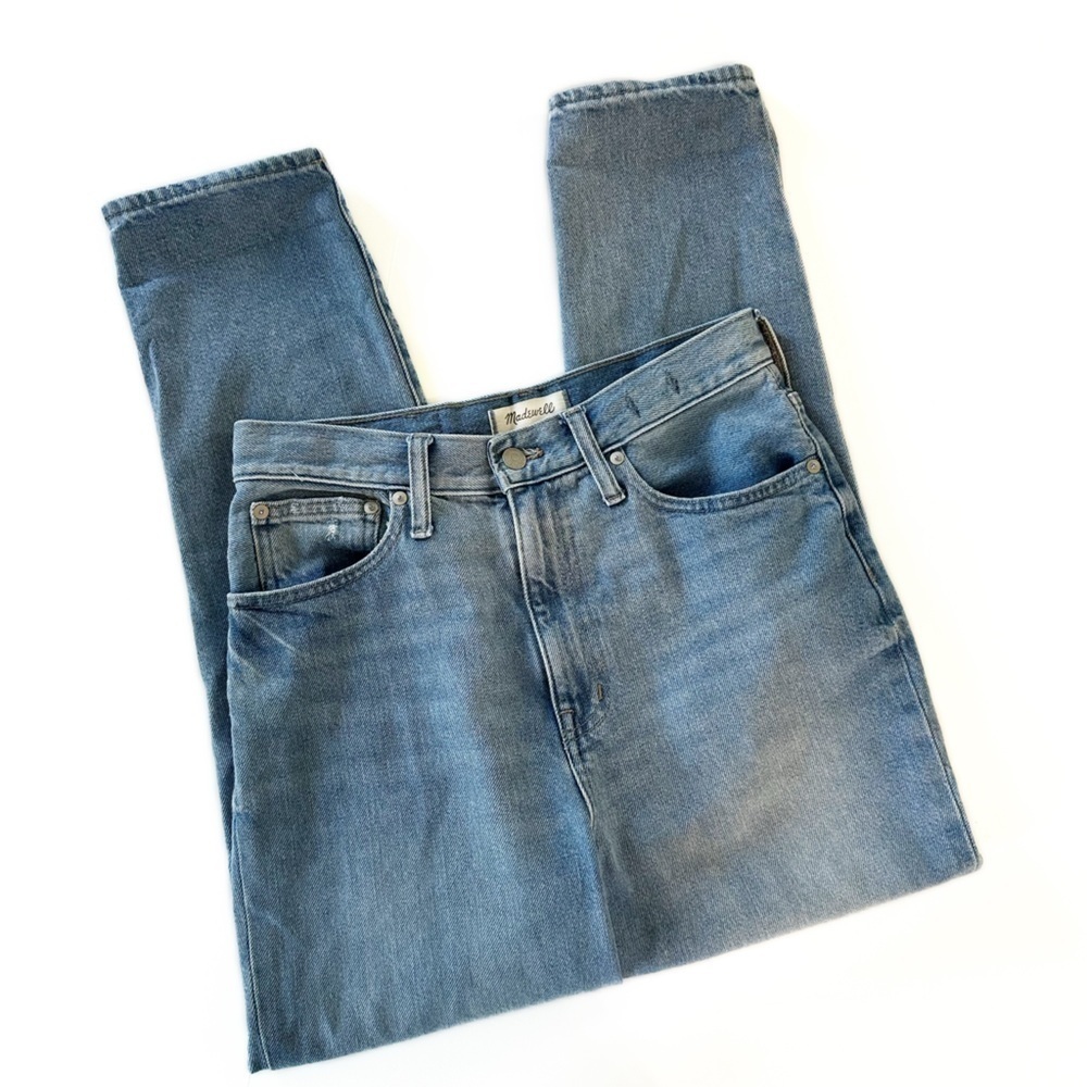 Madewell Jeans Womens Size 27 Mom Straight Leg High Rise Distressed - Picture 3 of 7